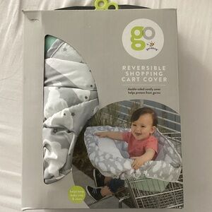 Go by Goldbug Reversible Shopping Cart Cover - Gray and White